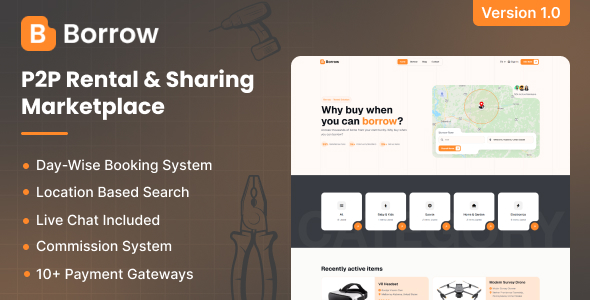 Borrow - P2P Rental & Sharing Marketplace
